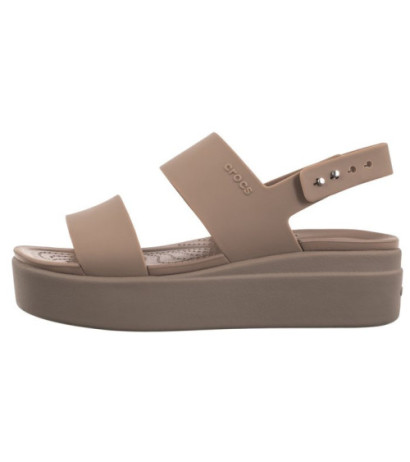 Crocs Brooklyn Low Wedge W Latte/Mushroom 206453-2EL (CR199-f) sandalai
