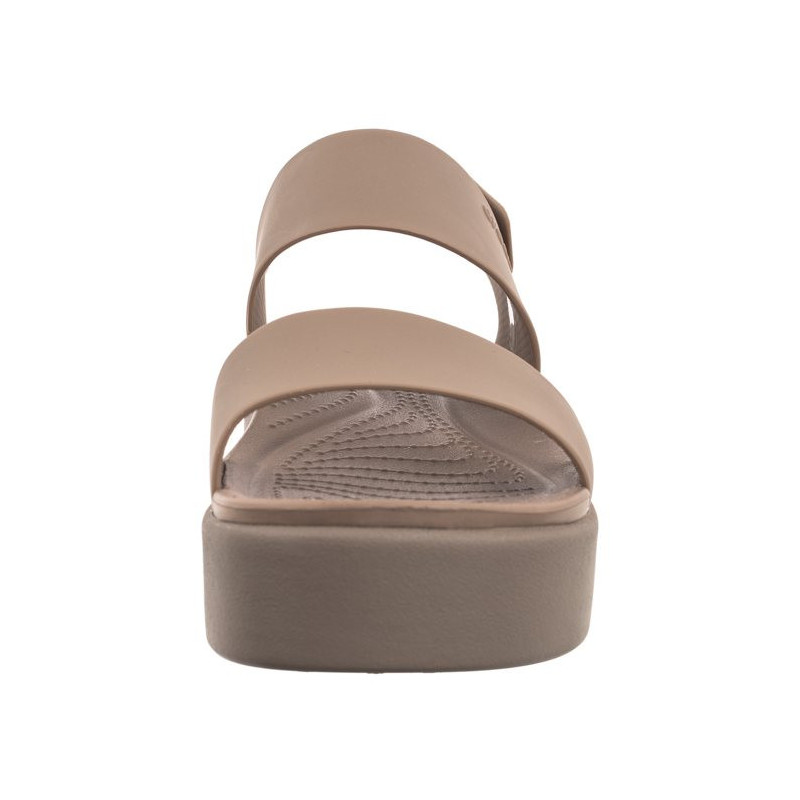 Crocs Brooklyn Low Wedge W Latte/Mushroom 206453-2EL (CR199-f) sandalai