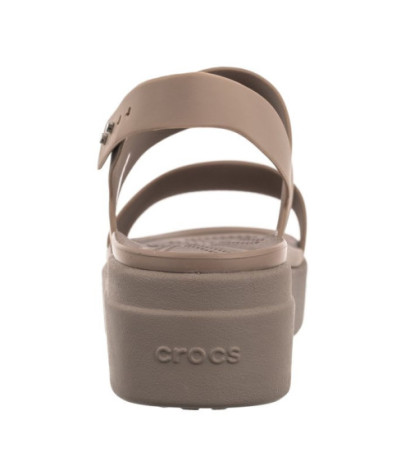 Crocs Brooklyn Low Wedge W Latte/Mushroom 206453-2EL (CR199-f) sandalai