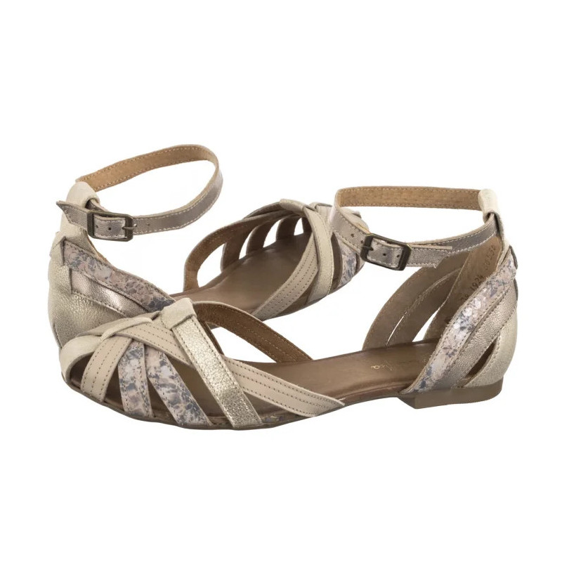 Maciejka Beżowe Kwiatki 01924-47/00-0 (MA600-i) sandalai