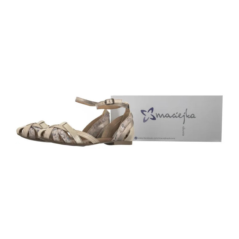 Maciejka Beżowe Kwiatki 01924-47/00-0 (MA600-i) sandalai
