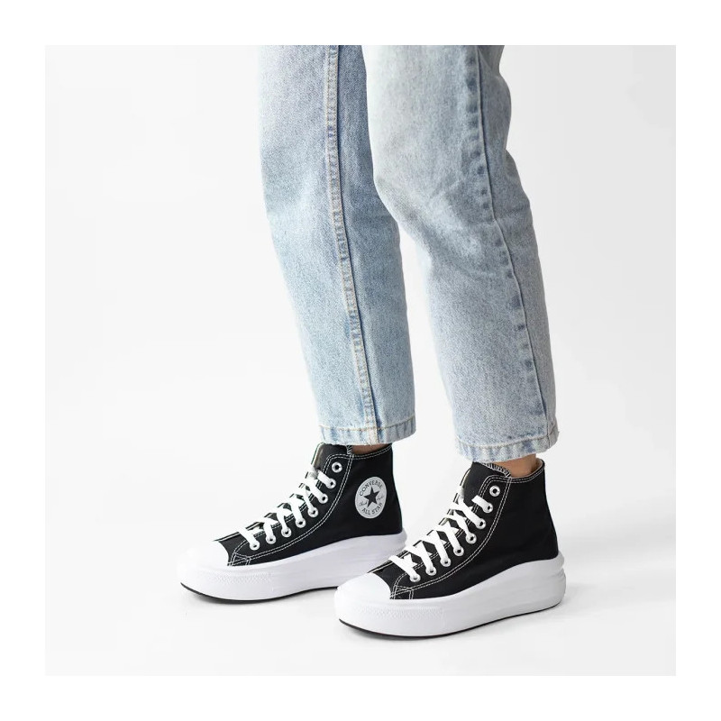 Converse CT All Star Move Hi Black/Natural Ivory/White 568497C (CO448-a) bateliai