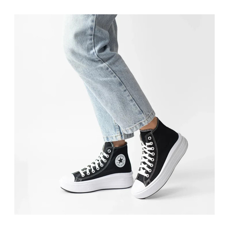 Converse CT All Star Move Hi Black/Natural Ivory/White 568497C (CO448-a) bateliai