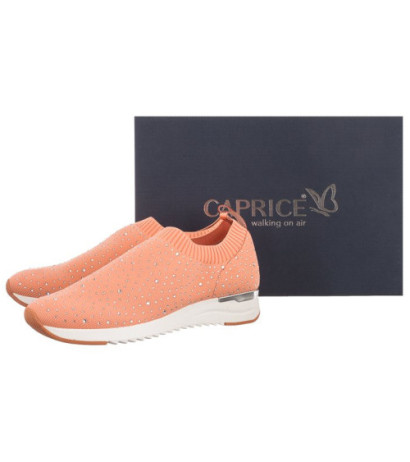 Caprice Różowe 9-24700-26 675 Peach Knit (CP254-b) sportiniai bateliai