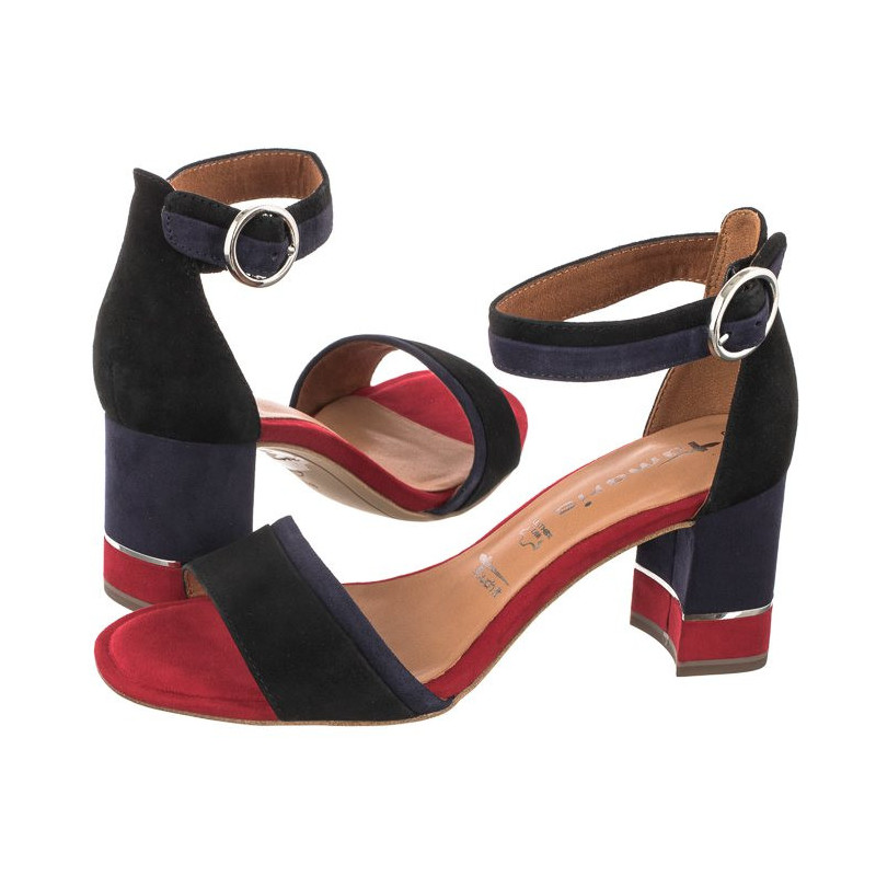 Tamaris Czarne 1-28379-26 095 Blk Suede Comb (TM311-a) sandalai