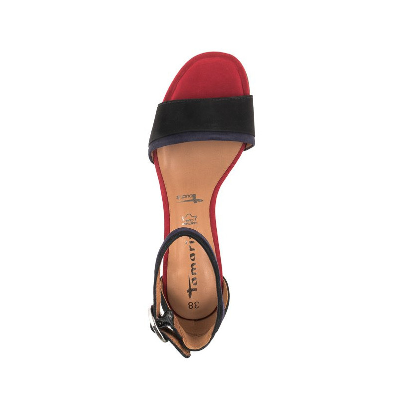 Tamaris Czarne 1-28379-26 095 Blk Suede Comb (TM311-a) sandalai