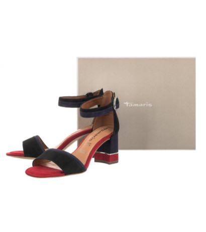 Tamaris Czarne 1-28379-26 095 Blk Suede Comb (TM311-a) sandalai