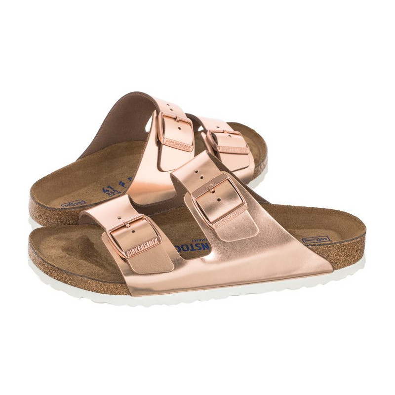 Birkenstock Arizona BS Soft Footbed Metallic Copper 0952093 (BK145-a) Moteriški batai/šlepetės