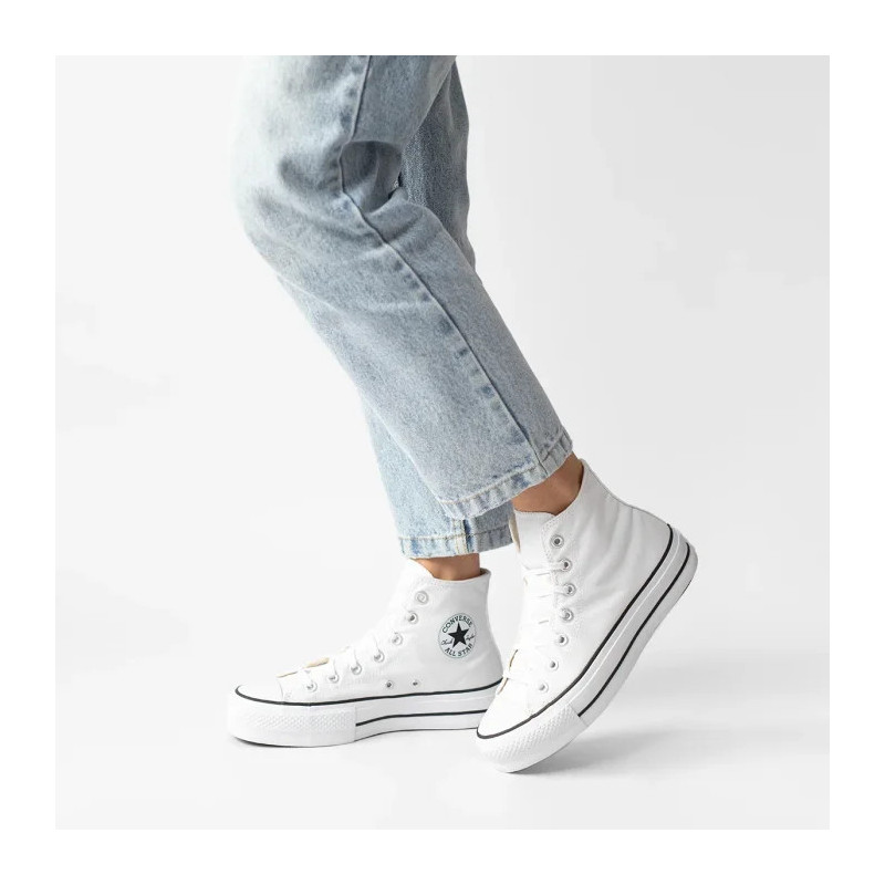 Converse CT All Star Lift Hi White/Black 560846C (CO468-a) bateliai