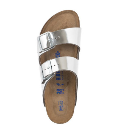 Birkenstock Arizona BS Soft Footbed Silver 1005961 (BK145-b) Moteriški batai/šlepetės