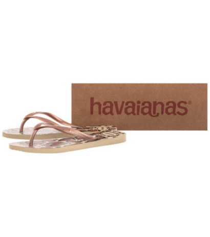 Havaianas Slim Animals FC Sand Grey/Rose Go 4103352-4879 (HI34-a) šlepetės