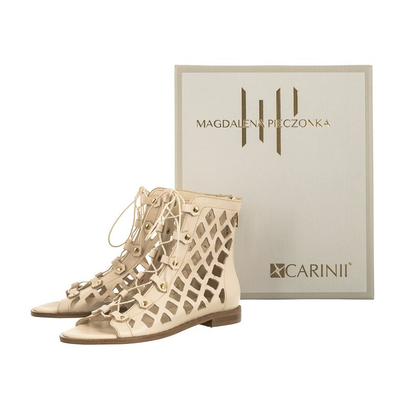 Carinii Beżowe B7317-R53-000-000-000 (CI602-b) sandalai