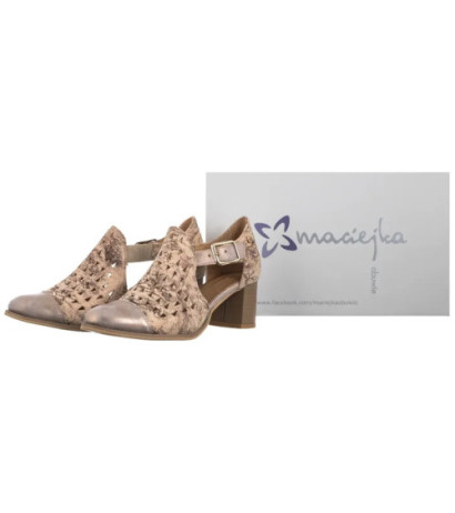 Maciejka Beżowe/Złote 04962-43/00-5 (MA764-d) sandalai