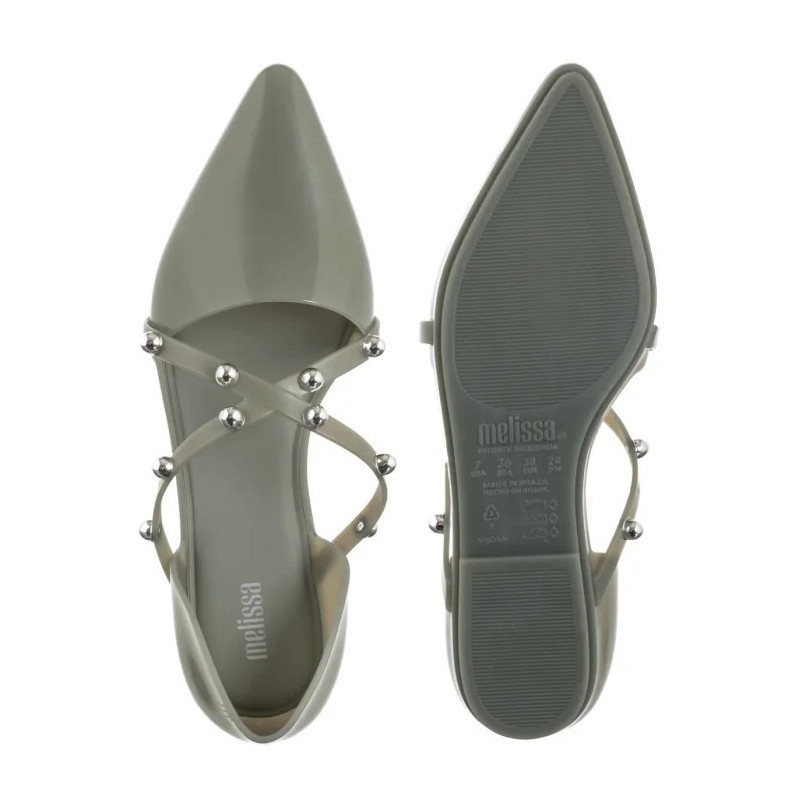 Melissa Pointy Stripe AD 33321/50857 Green/Silver  (ML206-c) sandalai