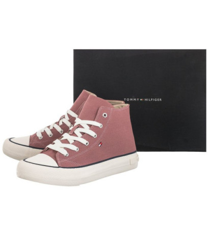 Tommy Hilfiger High Top Lace-Up Sneaker Antique Rose T3A4-32119-0890 303 (TH413-b) bateliai