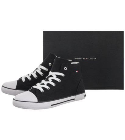Tommy Hilfiger High Top Lace-Up Sneaker Black T3X4-32209-0890 999 (TH422-b) bateliai