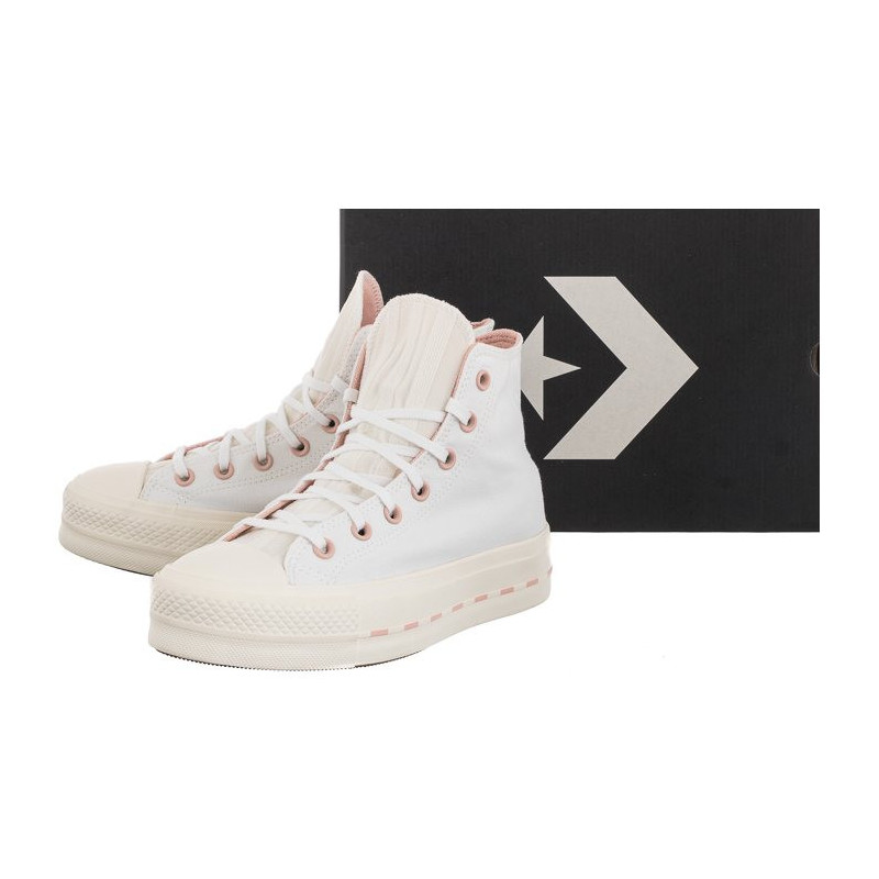 Converse CT All Star Lift Hi White/Egret/Pink Clay 572709C (CO531-a) bateliai
