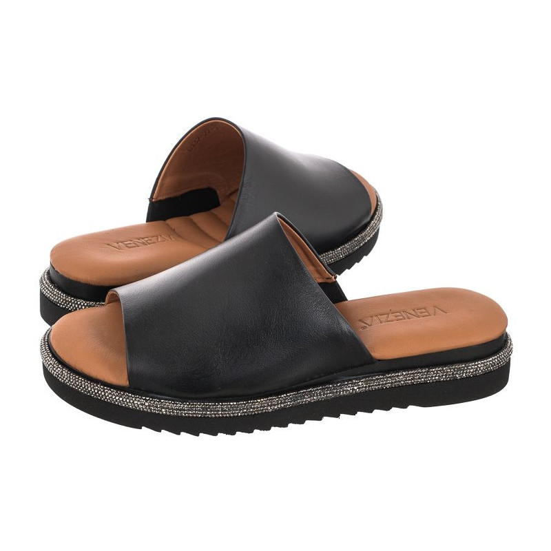 Venezia Czarne 0137271D BLACK (VE626-a) Moteriški batai/šlepetės