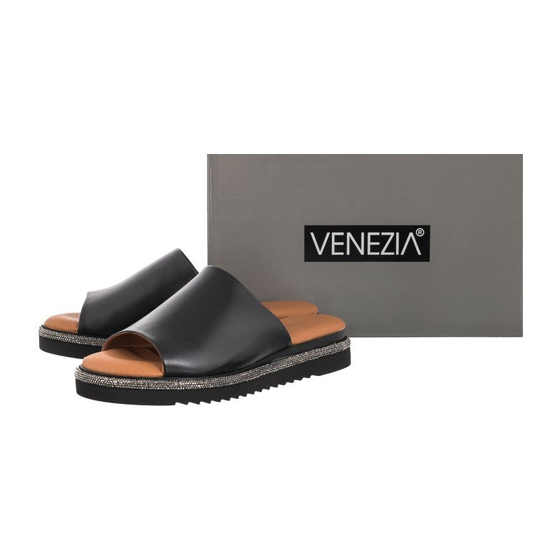 Venezia Czarne 0137271D BLACK (VE626-a) Moteriški batai/šlepetės