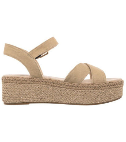 Tommy Hilfiger Shiny Touches Flatform Wedge Light Gold FW0FW06245 0LJ (TH480-a) sandalai