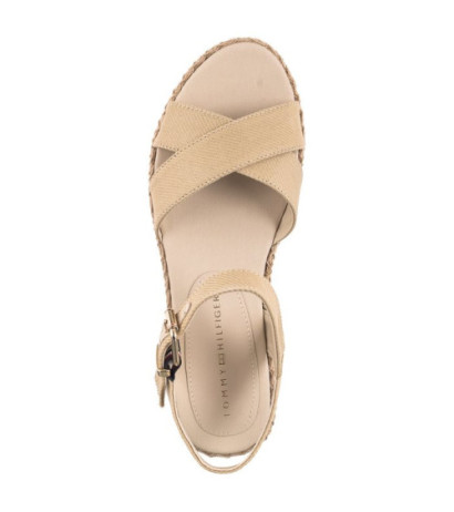 Tommy Hilfiger Shiny Touches Flatform Wedge Light Gold FW0FW06245 0LJ (TH480-a) sandalai