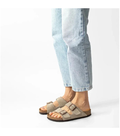 Birkenstock Arizona BS Soft Footbed Taupe 0951303 (BK180-a) Moteriški batai/šlepetės