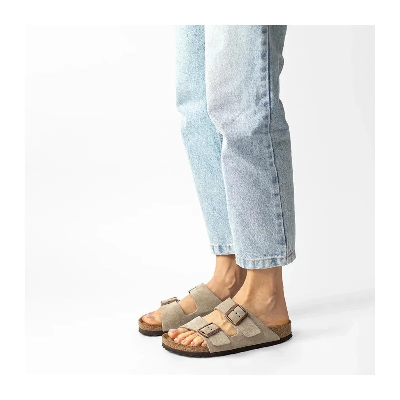 Birkenstock Arizona BS Soft Footbed Taupe 0951303 (BK180-a) Moteriški batai/šlepetės