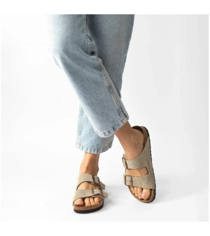 Birkenstock Arizona BS Soft Footbed Taupe 0951303 (BK180-a) Moteriški batai/šlepetės
