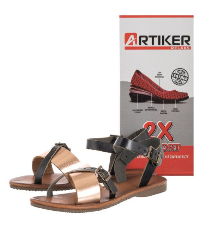 Artiker Czarne 48C0422 (AR41-a) sandalai