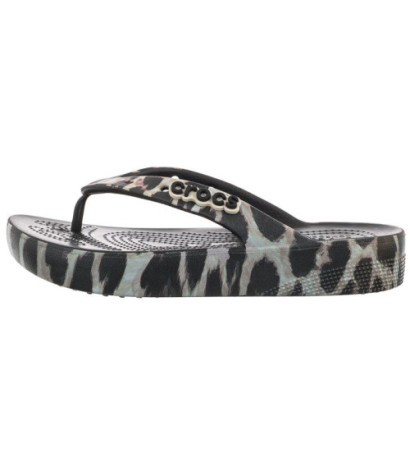 Crocs Classic Platform Animal Remix Flip W Black/Leopard 207845-0CU (CR235-a) šlepetės