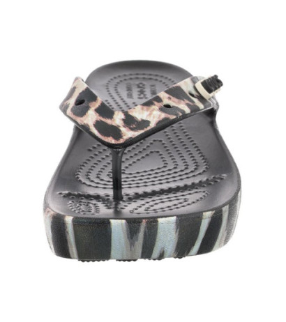 Crocs Classic Platform Animal Remix Flip W Black/Leopard 207845-0CU (CR235-a) šlepetės