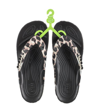 Crocs Classic Platform Animal Remix Flip W Black/Leopard 207845-0CU (CR235-a) šlepetės