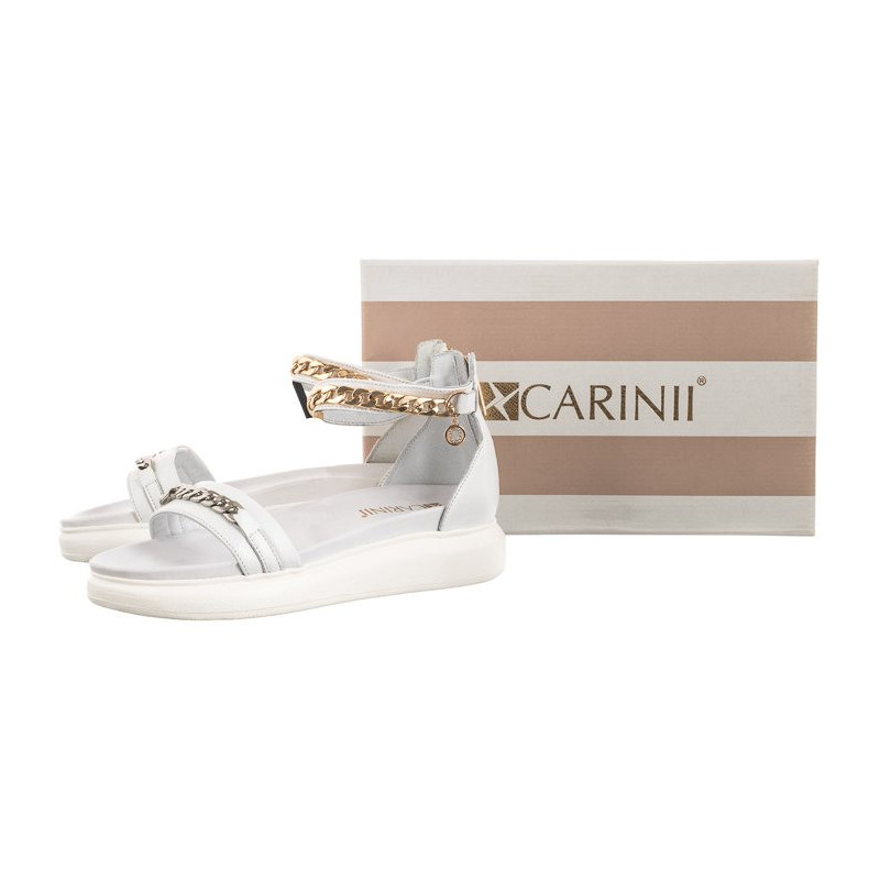 Carinii Białe B7249-L46-000-000-E48 (CI680-a) sandalai
