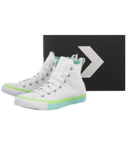 Converse CT All Star Hi White/Light Dew/Lime Rave A00543C (CO568-a) bateliai