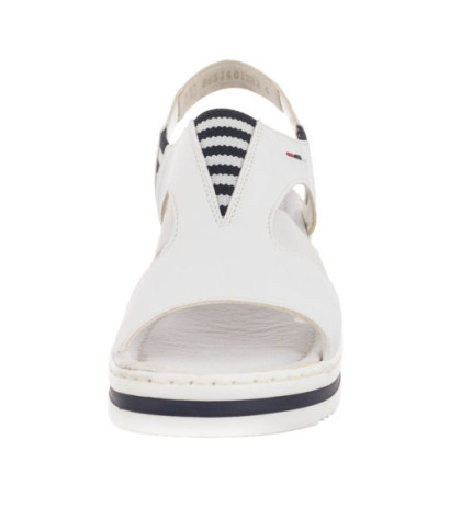 Rieker Białe V02Y5-80 White (RI1-a) sandalai
