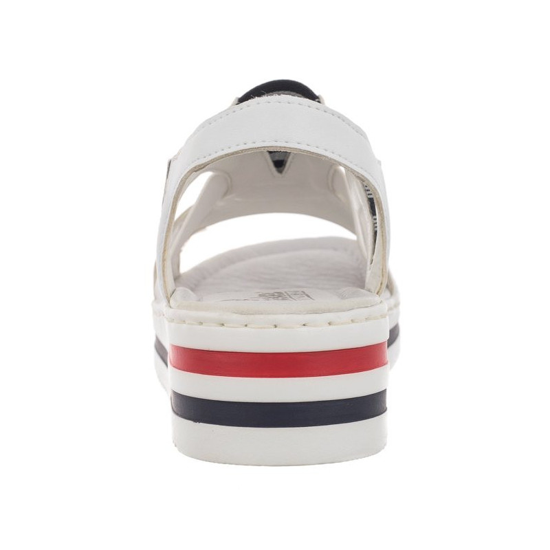 Rieker Białe V02Y5-80 White (RI1-a) sandalai