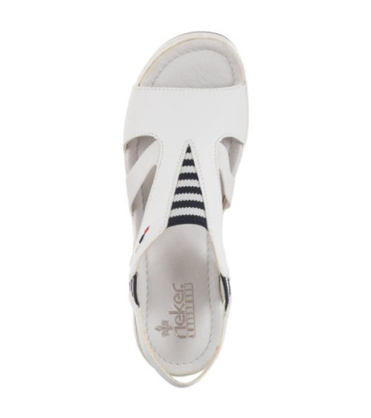 Rieker Białe V02Y5-80 White (RI1-a) sandalai