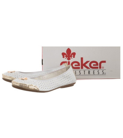 Rieker Białe 41459-80 White (RI5-a) bateliai