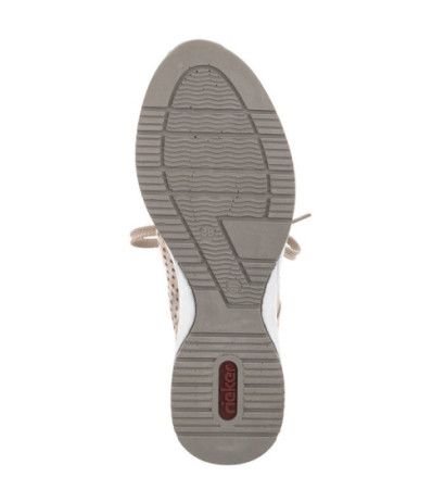 Rieker Beżowe N4327-80 Metallic (RI6-a) batai