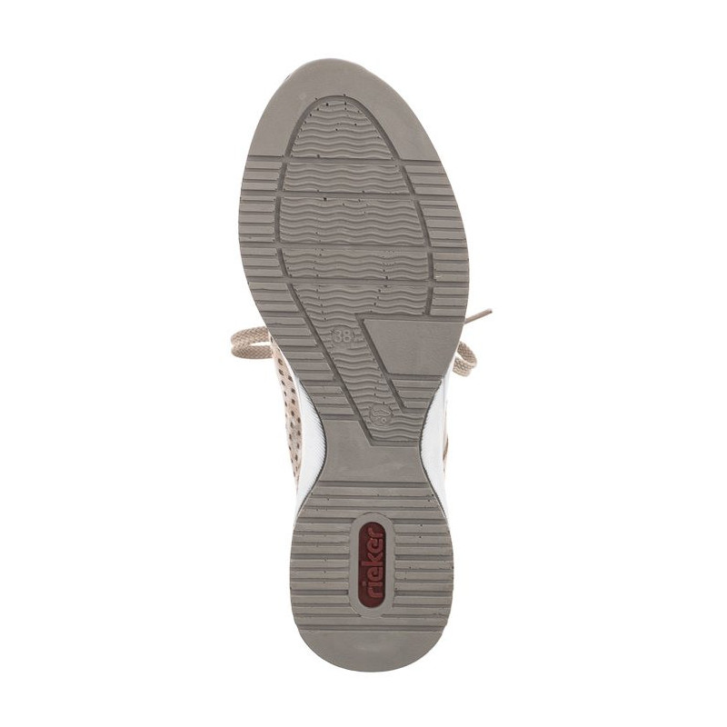Rieker Beżowe N4327-80 Metallic (RI6-a) batai
