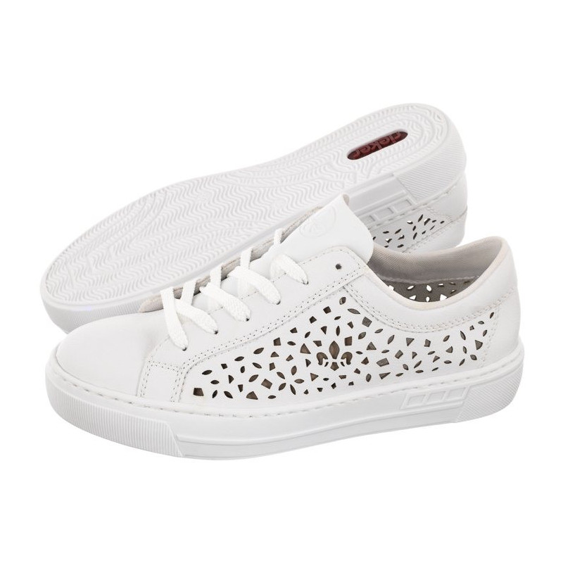 Rieker Białe L8831-80 White (RI8-a) batai
