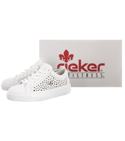Rieker Białe L8831-80 White (RI8-a) batai