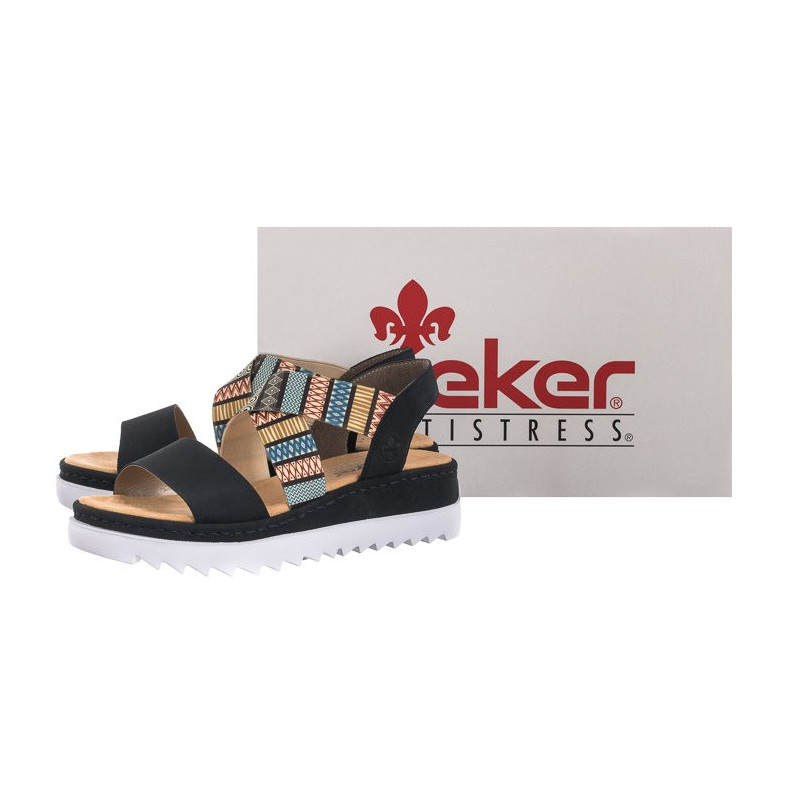 Rieker Granatowe V44G8-14 Blue Combination (RI2-b) sandalai