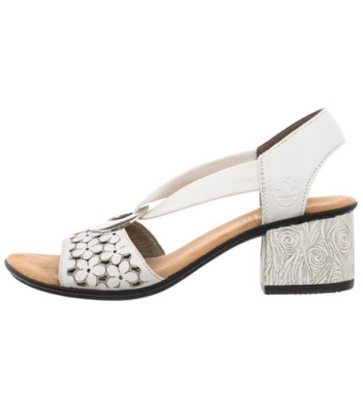 Rieker Białe 64677-80 White (RI12-a) sandalai