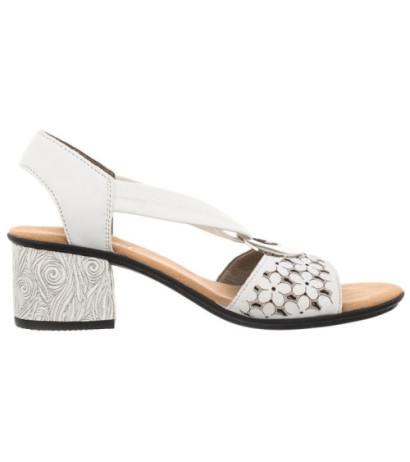 Rieker Białe 64677-80 White (RI12-a) sandalai