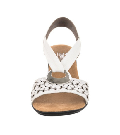 Rieker Białe 64677-80 White (RI12-a) sandalai