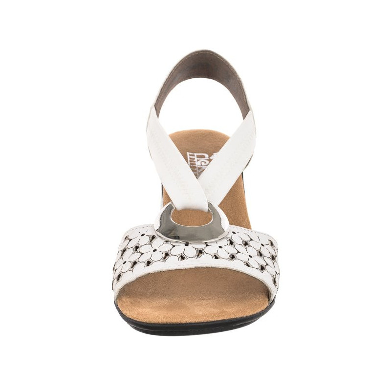 Rieker Białe 64677-80 White (RI12-a) sandalai