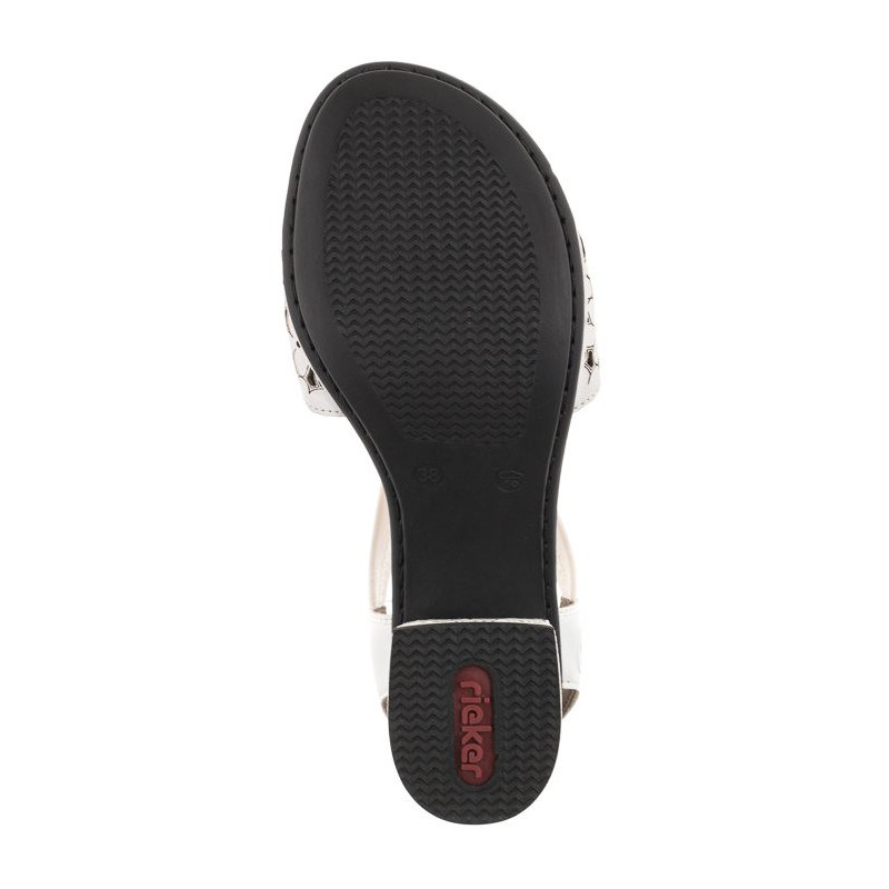 Rieker Białe 64677-80 White (RI12-a) sandalai