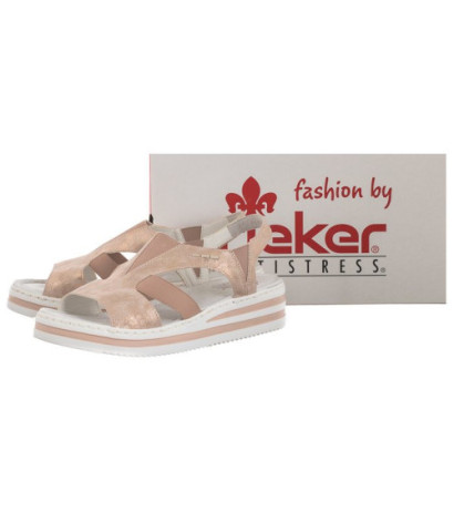 Rieker Różowe V02Y5-31 Rosa (RI1-b) sandalai