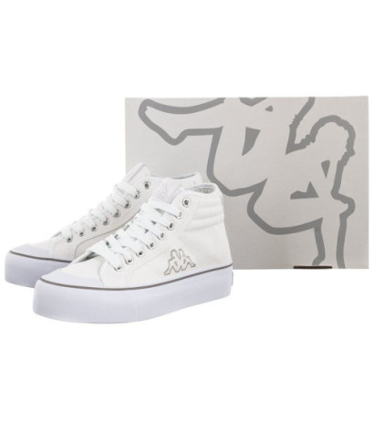 Kappa Boron Mid Pf 243161/1015 White/Silver (KA209-a) bateliai